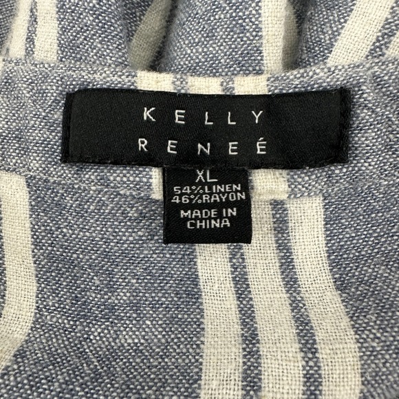 Kelly Renee Striped‎ Romper Drawstring Waist Sleeveless Casual XL - Picture 2 of 7